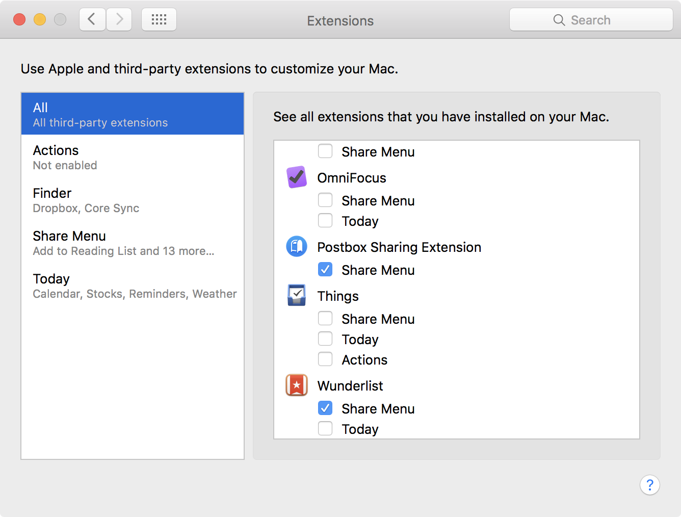 dropbox extension for photos mac